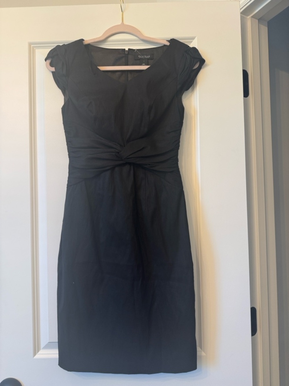 White House Black Market Black Knot-Front Midi Dress - Picture 11 of 16